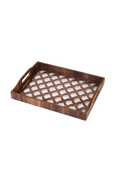 HIC Wood Serving Tray With Transparent Acrylic Floor SIZE 40*30 CM