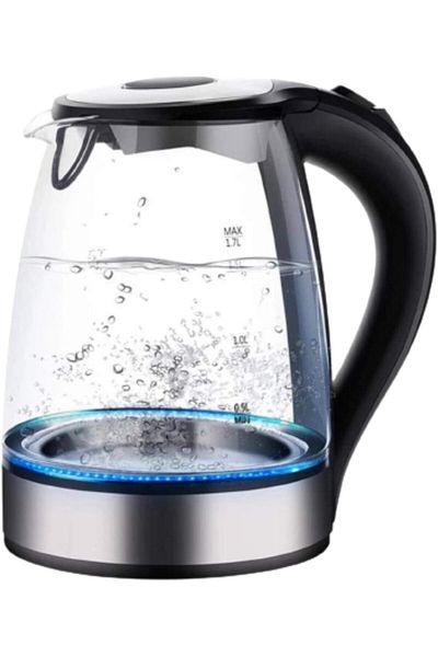 Arabest Cordless Electric Water Kettle,Glass Kettle Fast Boiling Cordless 1.7 L 2200 Watts LED Light
