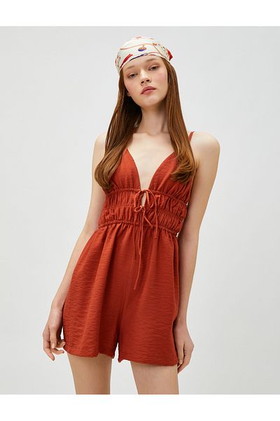 Koton Shorts and Overalls Strappy Tie Detailed Viscose