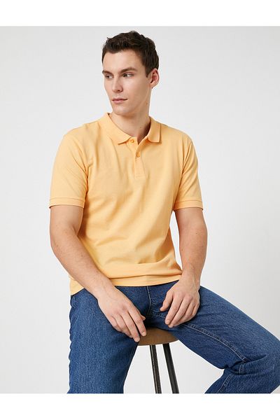 Koton Tricou de bază cu gât polo, cu nasturi, slim fit