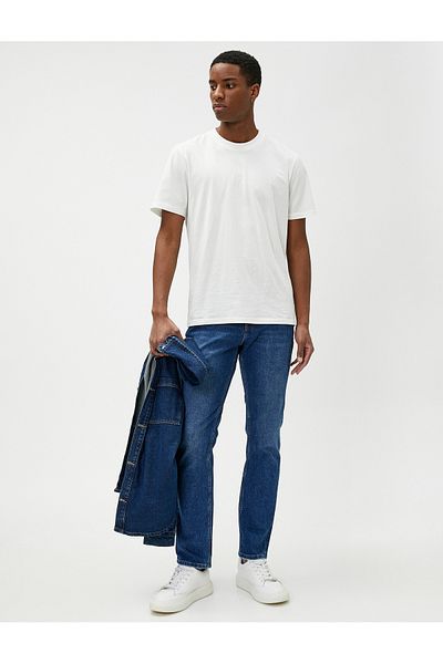 Koton Mark Jean - Straight Fit Pipe Leg Jeans
