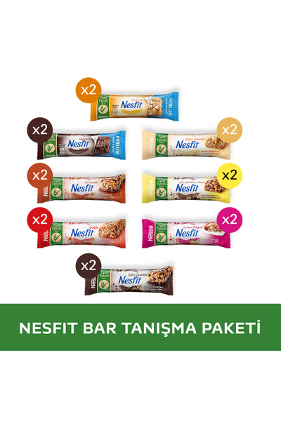 Nesfit Nesfıt Bar Tanışma Paketi: 2 X 8 Farklı Çeşit