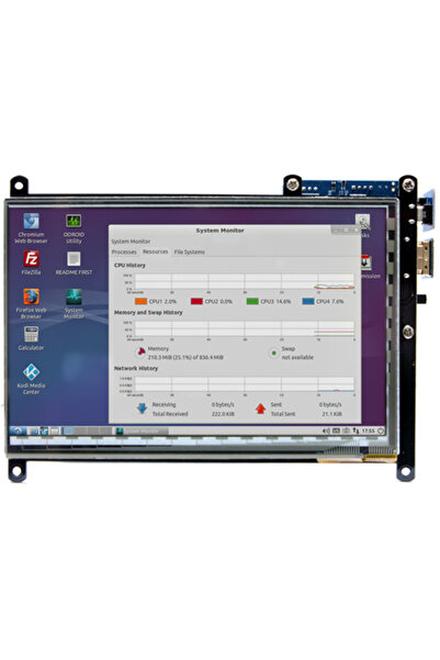 domiRobot ODROID-VU7 Plus: 7inch 1024 x 600 HDMI Display With Multi-Touch