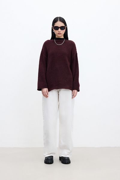 Manuka Claret Red Oversize pulóver