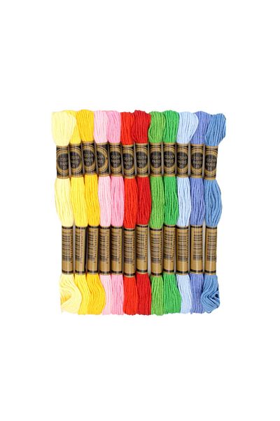 bidoluhobi 12 Pack Muline Etamine Embroidery Yarn
