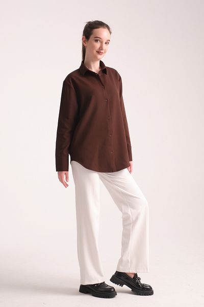Redline Μακρύ βασικό γυναικείο πουκάμισο Pure Oversize