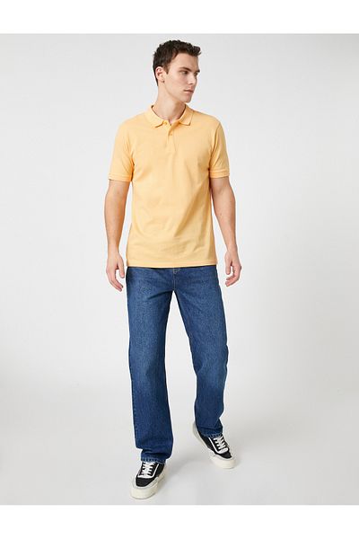 Koton Tricou de bază cu gât polo, cu nasturi, slim fit