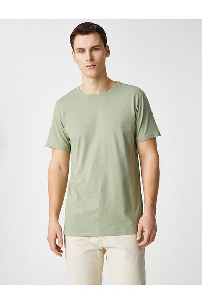 Koton Basic T-Shirt Slim Fit Crew Neck Short Sleeve Cotton