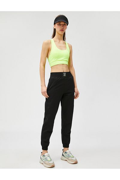 Koton Jogger-Jogginghose aus Baumwolle mit Pocket-Label-Details