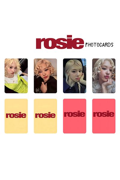 Kpop Dünyasi Blackpink Rose'' Rosie'' Pob 2 Photocards Set