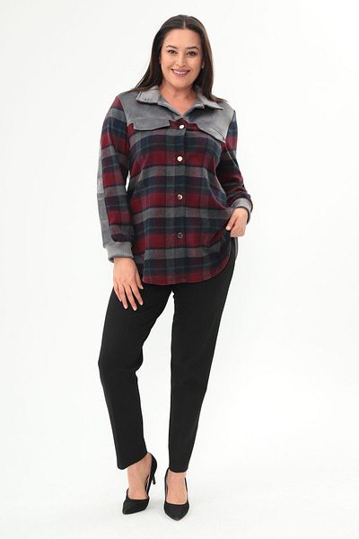 Metpoint Trend42plus Cămașă Roșu Claret Lumberjack cu model în carouri mărime mare