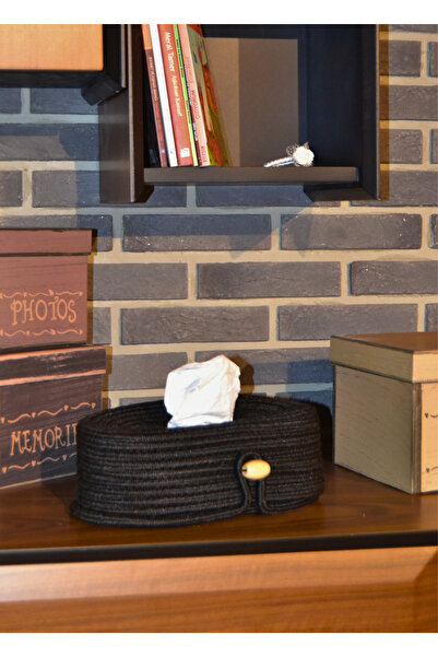 HomeTurko Bohemian Elegant Looking Oval Taasrım Jute Napkin Holder Towel Basket - Decorative Table Kitchen Makeup