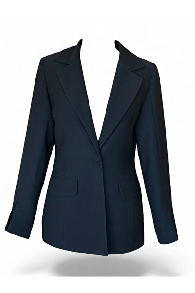 MODA Kolu yırtmaçlı krep Blazer