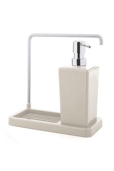 Prima Nova Luna Stainless Aluminum Cloth Hanging Kitchen Liquid Soap Dispenser-Beige