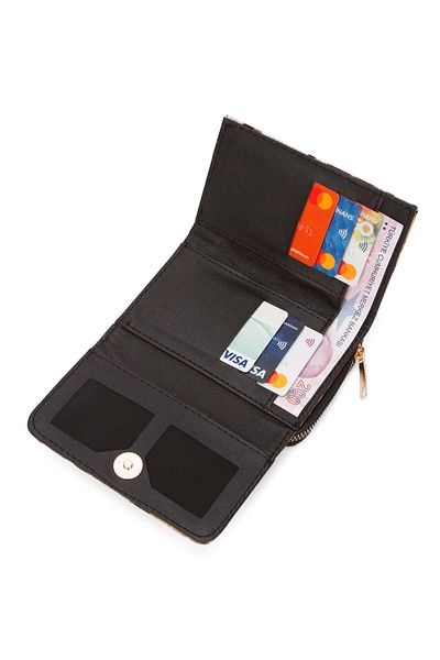 Fidella Vegan Leather Zippered Multi-Compartment Card Holder and Wallet - Model 101