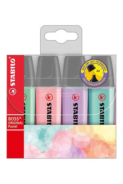 Stabilo Pastel Highlighter - Boss 4 Pack