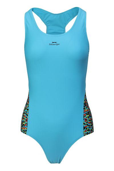 Slazenger SPL RacerBack Ld43 - Costum de baie pentru femei albastru/negru