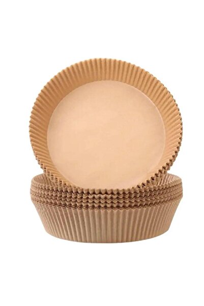 EFE PASTACILIK ورق خبز دائري متوافق مع Airfry - مقاوم للحرارة، 20 سم، 25 قطعة