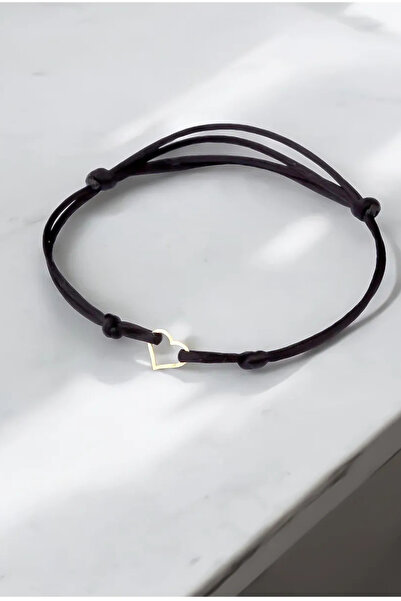 Glorria 14 Ayar Altın Kalp Ipli Kadın Bileklik