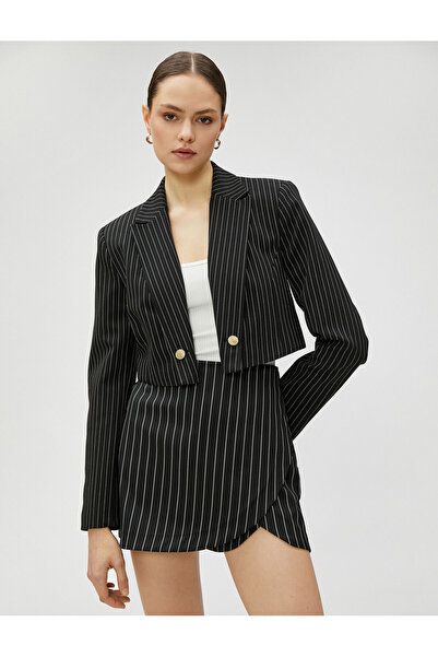 Koton Jachetă Blazer Crop Button Detaliat