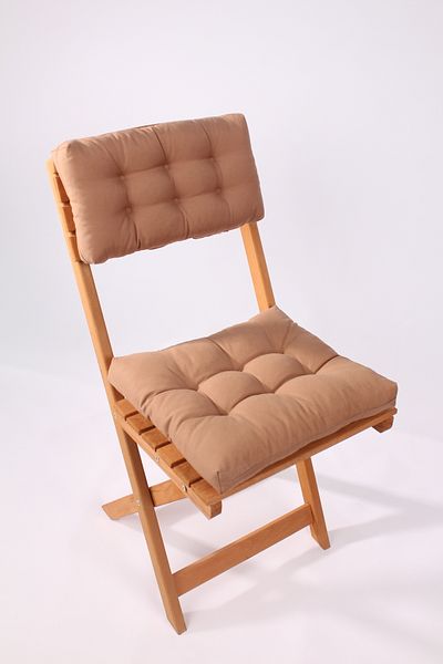 ALTINPAMUK Πολυτελής καρέκλα κουζίνας και κήπου Bistro Brown Color - Μαξιλάρι πλάτης