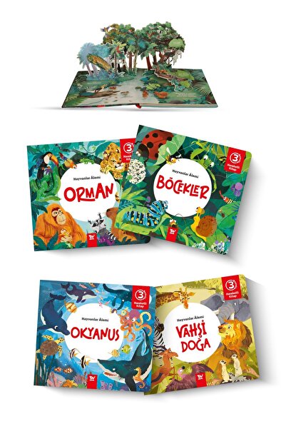Diyanet İşleri Başkanlığı Hareketli Kitap 3d Hayvanlar Alemi Set 4 Kitap