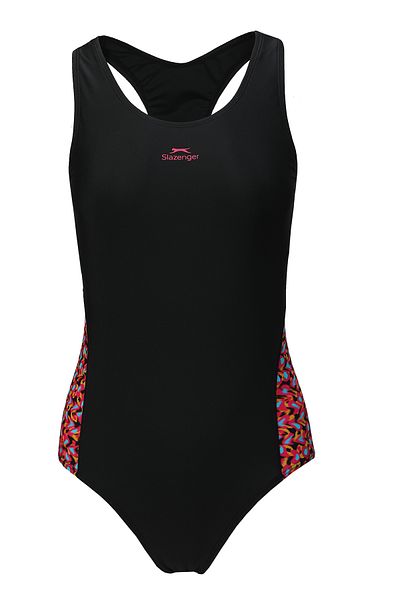 Slazenger Spl Racerback Ld43 Black Fuchsia Women's Swimsuit