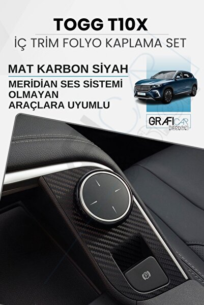 GRAFİCAR TOGG T10X Uyumlu İç Trim Folyo Kaplama Set