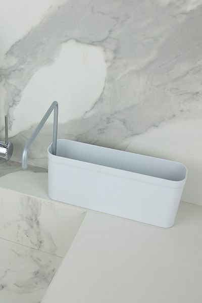 Prima Nova White Kitchen Liquid Detergent and Sponge Holder Box