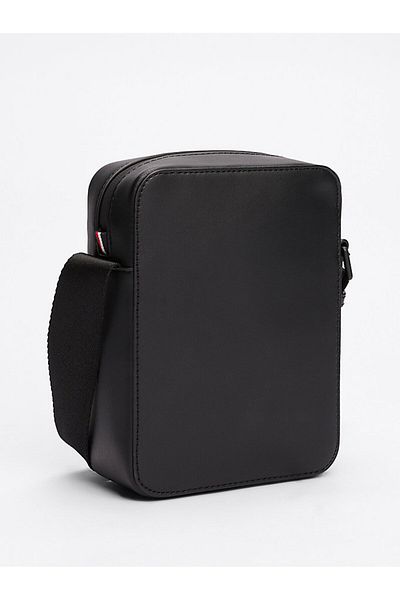 Tommy Hilfiger Men's Black Monogram Cross Shoulder Bag