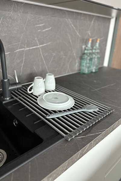 Prima Nova Lavabo Üstü Katlanabilen Nihale Bulaşıklık Paslanmaz Aluminyum - Gri