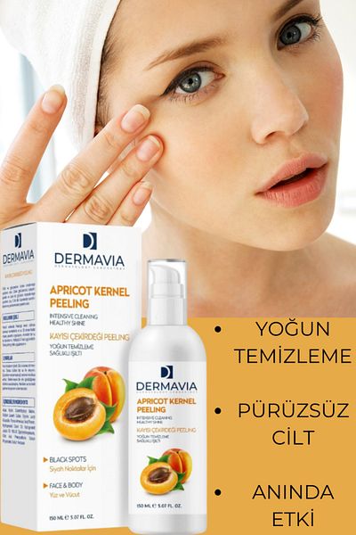 Dermavia Apricot Kernel Peeling 150 ml – Anti-Blackhead Face and Body Cleanser