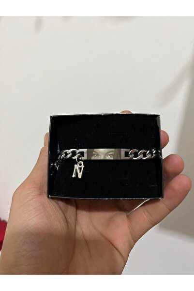 Çelik Baş Harfli Göz Baskılı Çelik Bileklik - En Güzel Hediye