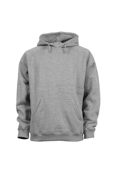 FİTGO Φούτερ με κουκούλα Unisex γκρι με τσέπη καγκουρό