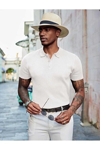 youknitwear you Πλεκτό μπλουζάκι Carbon Polo Neck