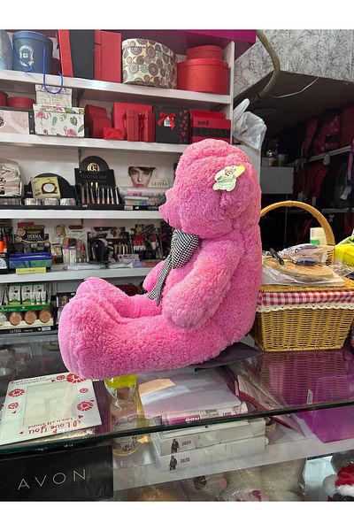 peluş Plush Bear with 80 cm Pink Bow Tie