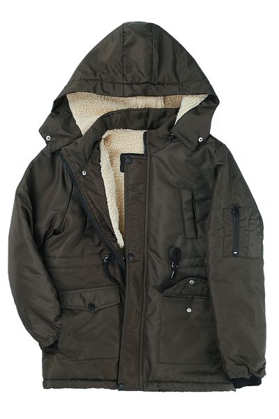 Zaziko Kids Boy's Waist Drawstring Double Pocket Lined Fleece Coat 2059