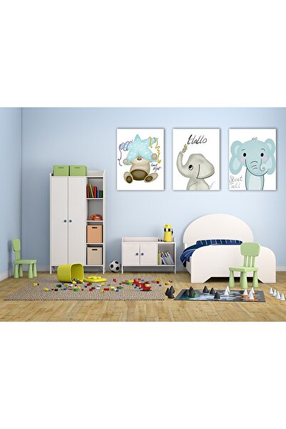 bestablo Pictură pe pânză pentru camera copiilor, 3 piese