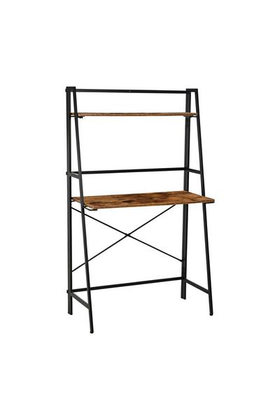 micasa High-Quality and Durable Melamine Folding Desk with Shelf
