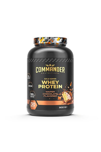 Commander Nutrition Gold Whey Protein Chocolate Wafer Flavored 900g (30 Service)