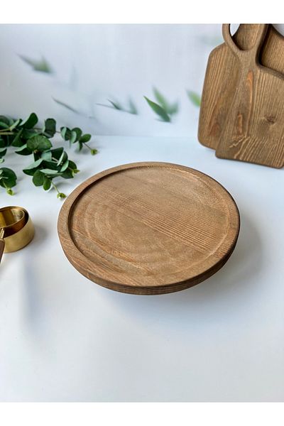 Mottogo Round Wooden Presentation Holder with Legs 25cm