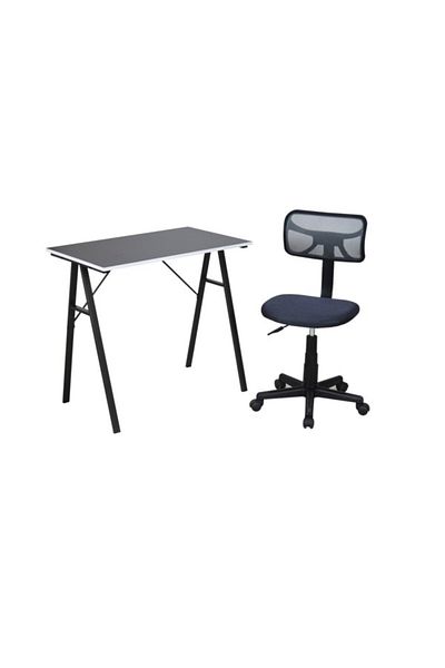 micasa Study Desk and Mesh Chair Office Set Gray