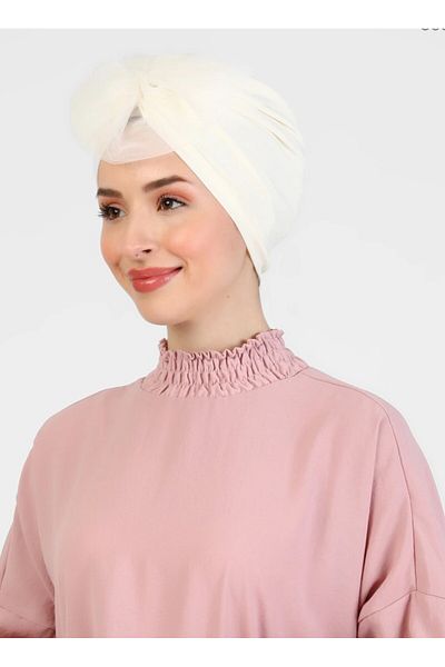 Differenza Ecru Sandy Tulle Şilepo Bonnet - Σχέδιο