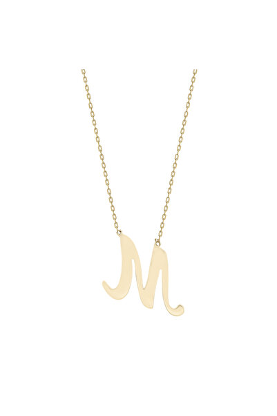 Ariş M Harfi Altın Kolye