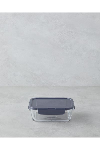 English Home Fresh Ware 1200 ml Gray Glass Storage Container