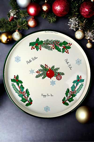 İnci Emaye 36 No Sunum Servis Tabağı Tepsisi Supla Pasta Tabağı Servis Tabağı...