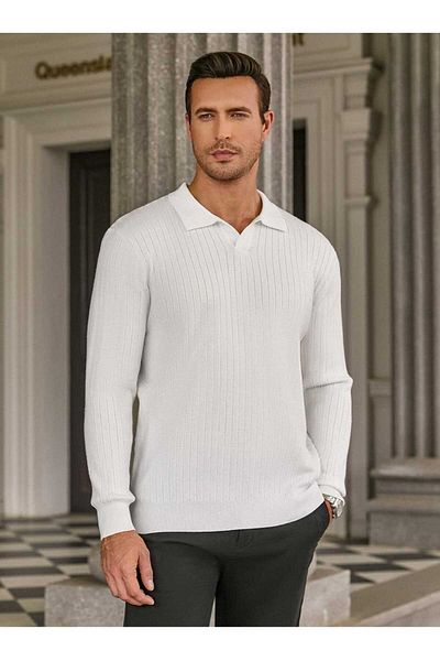 youknitwear you Maniche Polo Neck Men's Knitwear Sweater