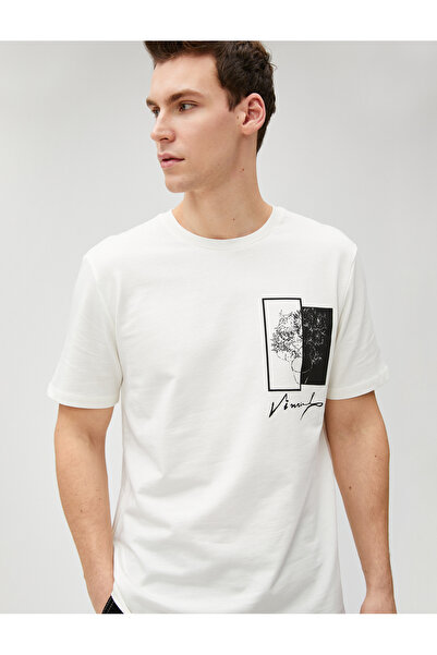 Koton Vincent Van Gogh T-Shirt Back Printed Licensed Cotton