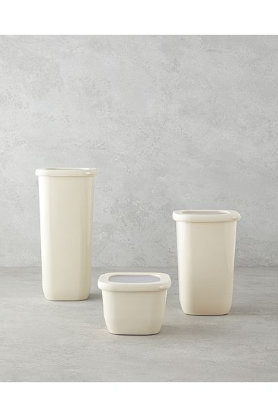 English Home Novia 3-Pack Plastic Jar - 550ml, 1200ml, 1700ml Cream