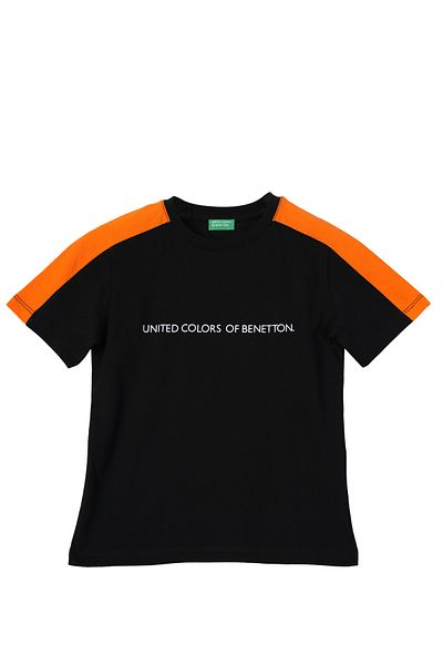 United Colors of Benetton Μαύρο μπλουζάκι για αγόρι - BNT-B21359